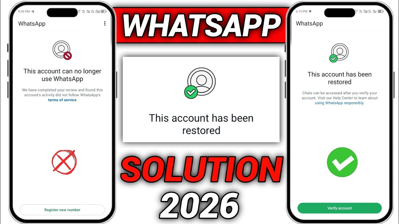 This account can no longer use WhatsApp | New Solution 2026 |  WhatsApp Problem Fix 2026 
