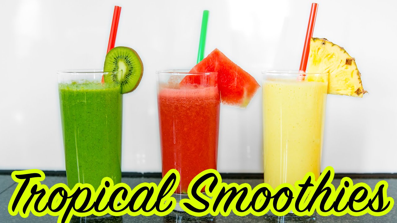 3 Tropical Summer Smoothie Recipes ☼ VEGAN, Healthy & Delicious
