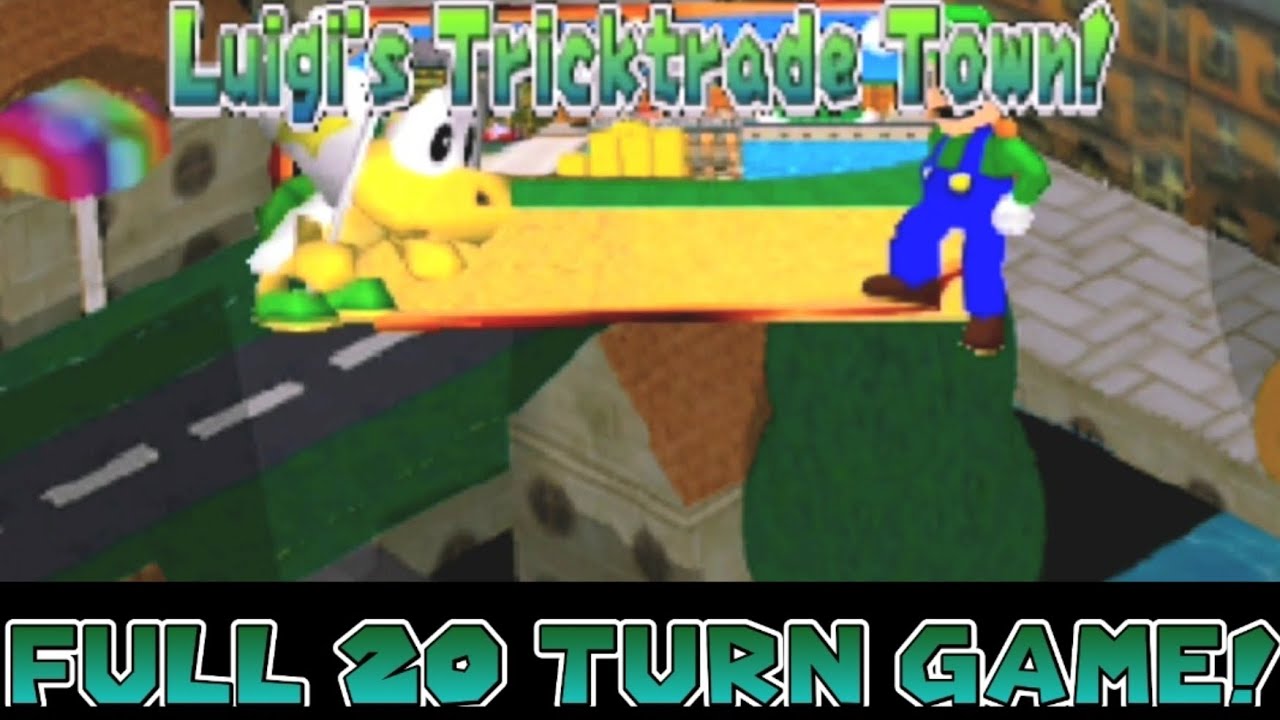 Mario Party 3 Custom Board: Luigi's Tricktrade Town! (Full 20 turn Game!)