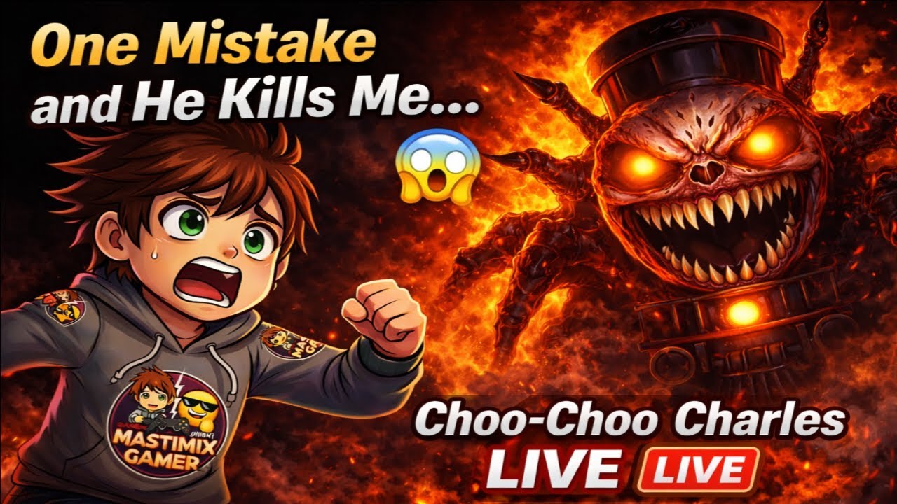One Mistake and He Kills Me… | Choo-Choo Charles LIVE #gaming #shortslive