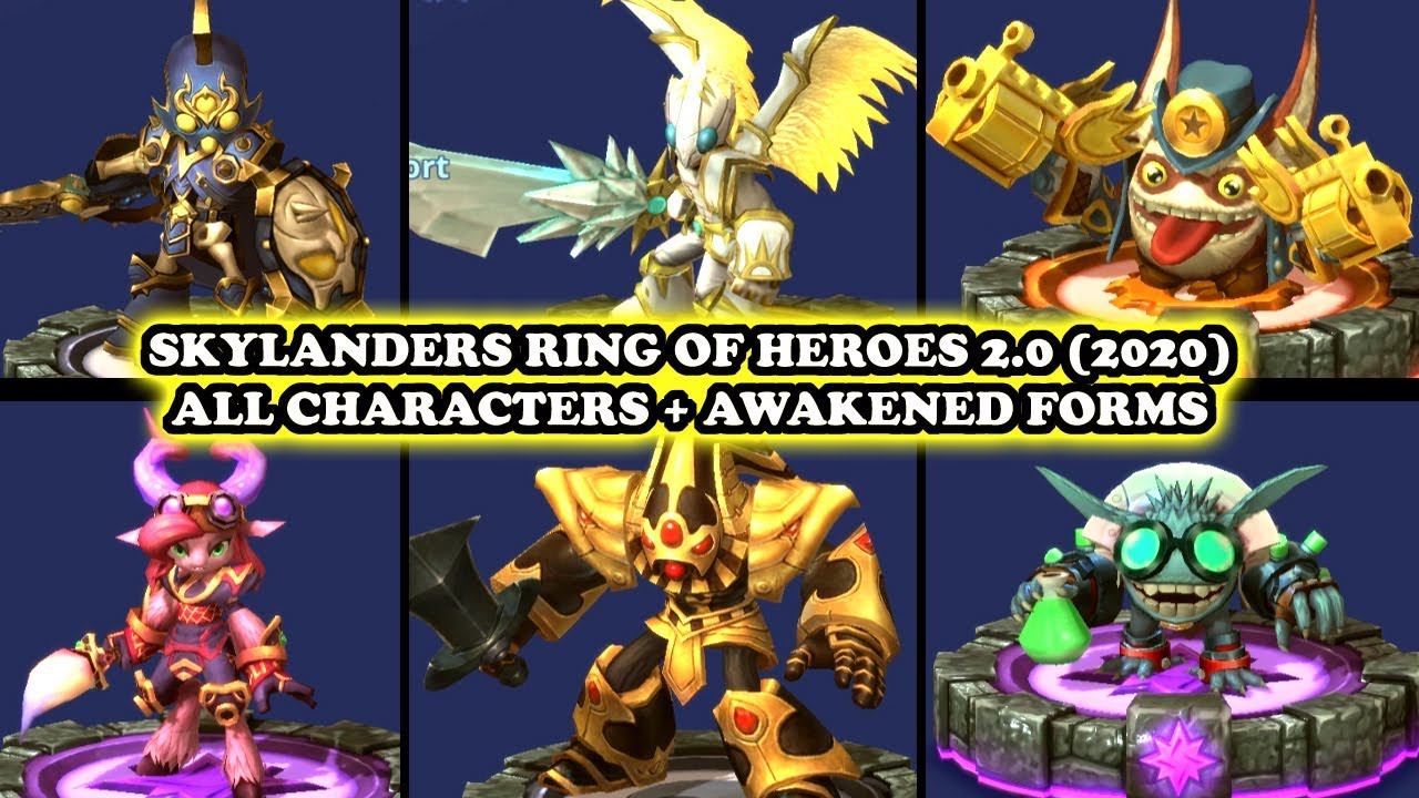 Skylanders Ring Of Heroes 2.0 (NEW 2020 GAME) - All Characters + All Awakened Transformations