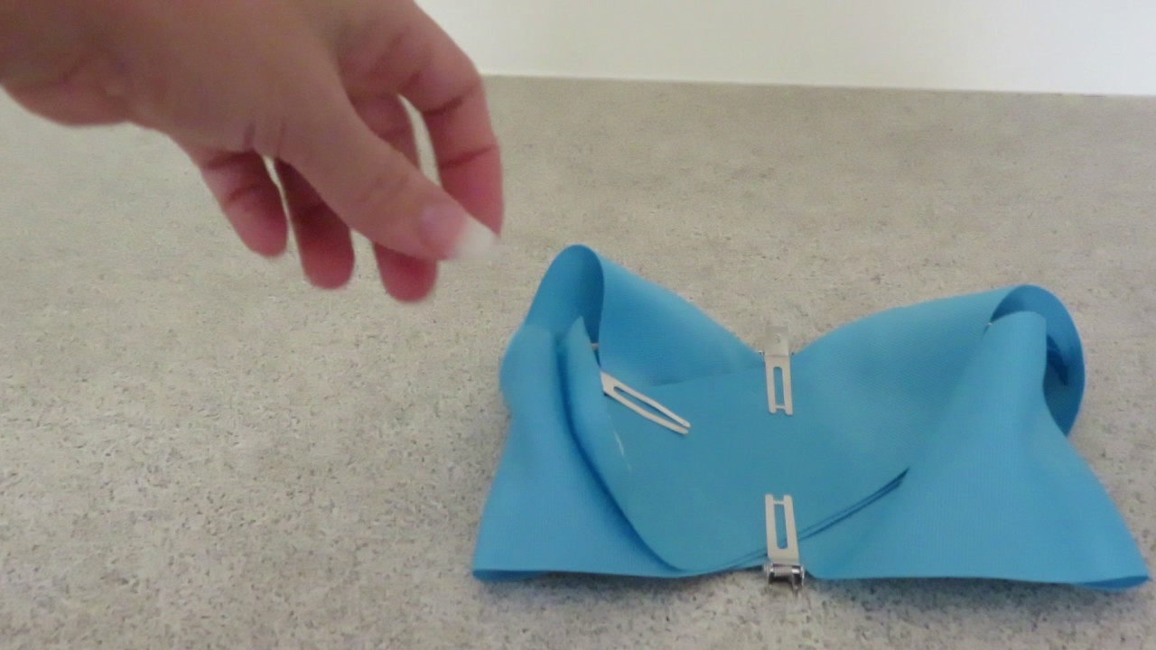 Make a boutique bow with 3 inch grosgrain ribbon