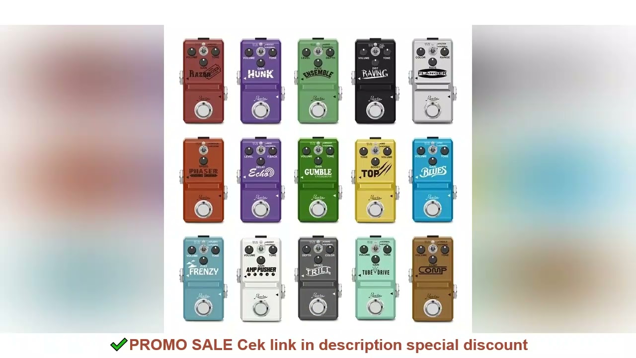 Rowin Pedal Para Guitarra Super Tiny Effects NANO Looper Flanger Booster Frenzy Compressor Tremolo T