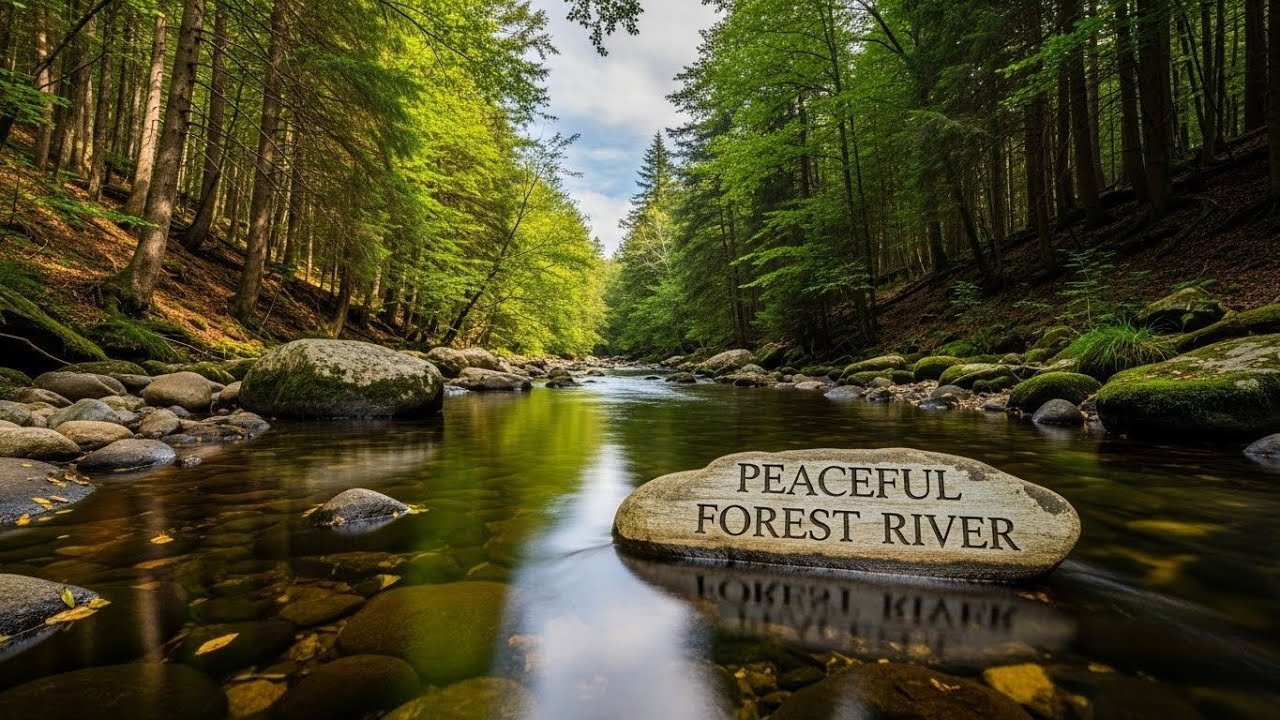 Peaceful River Soundscape 🌿 Natural Water Ambience for Meditation and Relaxation 