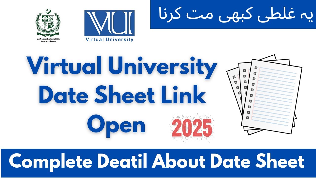VU Date Sheet link open Make your Date | How to make your datesheet  VU 2025 #datesheet #vu #exam