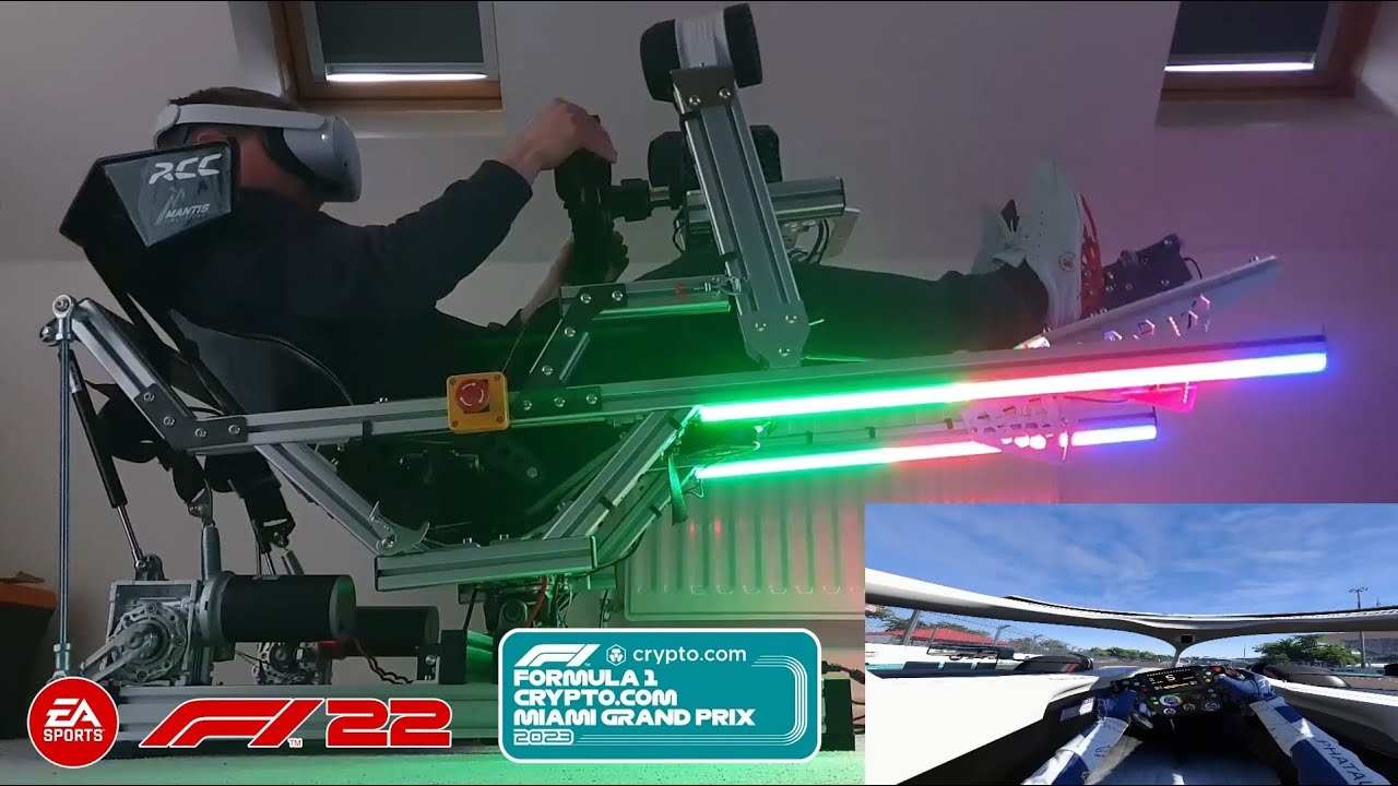 F1 '22 Miami Hot Lap in VR with the Mantis FS2 2 DOF Motion Simulator