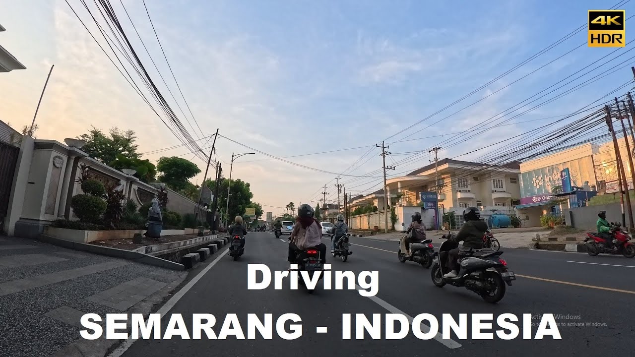4K Driving in Indonesia 🇮🇩 | Beautiful Street Views of Semarang | From Noorman Hotel to Simpang Lima