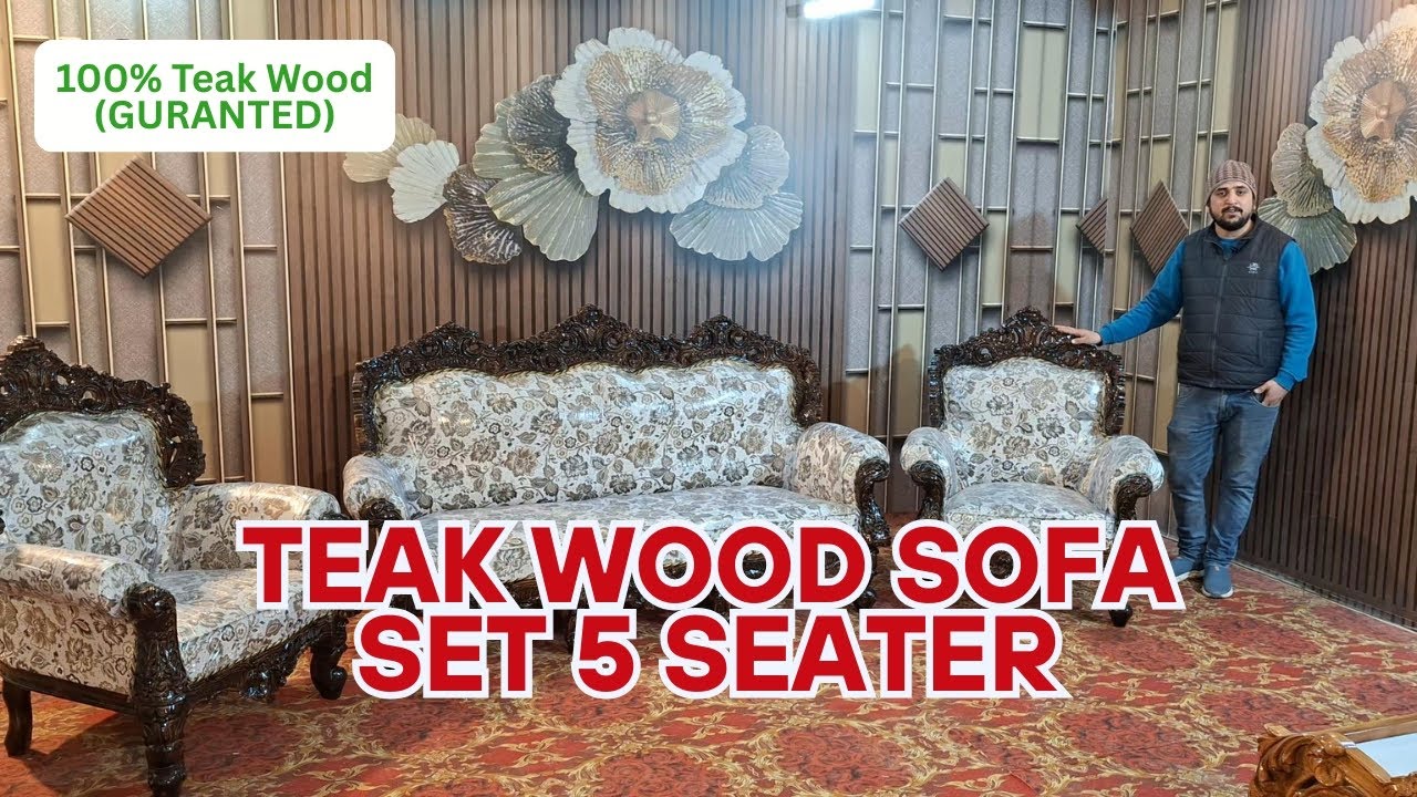 Sagwan 5 Seater Sofa Details and overview | Saharanpur Furniture | Impression Art Store