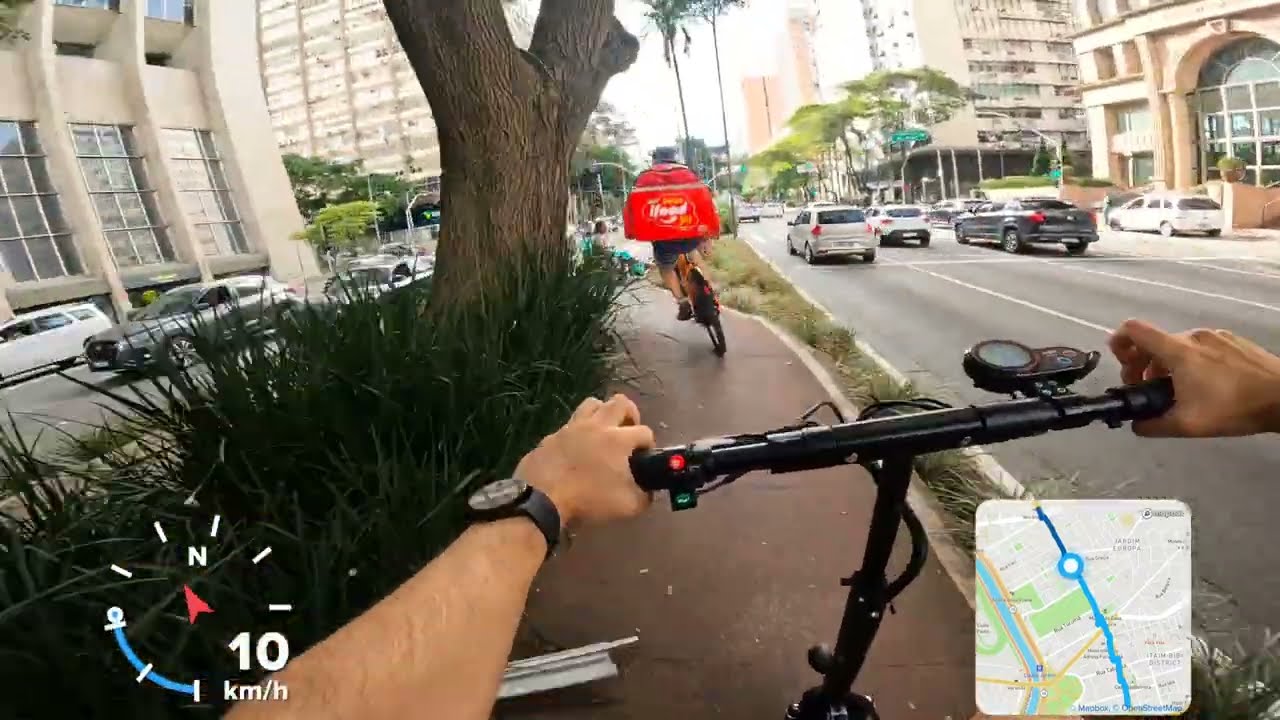 Testando o Patinete Elétrico Kappak K10 na Av. Faria Lima em São Paulo (2.7K 60FPS GoPro Hero 10)