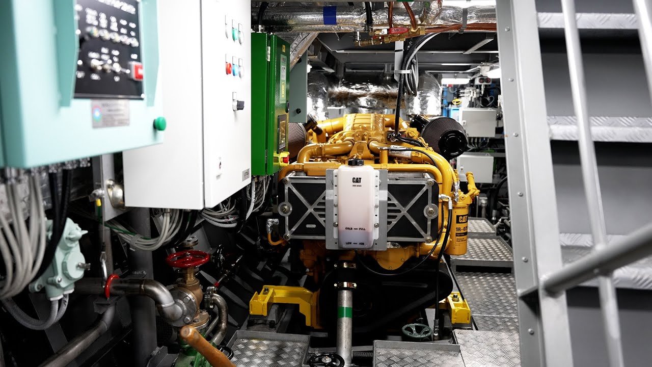 Hybrid Electric Propulsion Patrol Boat Engine Room Tour with CJ Jeon