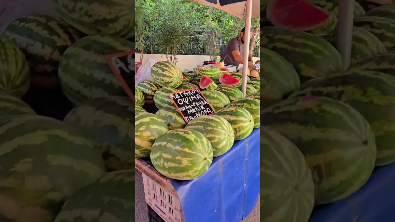 Laiki - street market in Athens Greece.