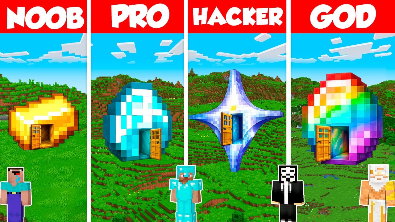 Base in Treasure Item Build Battle Challenge - Noob vs Pro vs Hacker vs God - Minecraft Animation