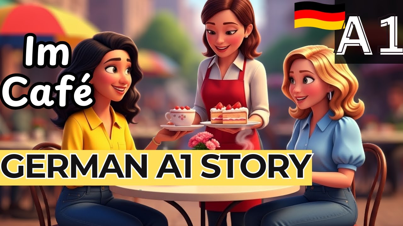 LEARN GERMAN: Im Café | Easy A1 German Story with English Translation