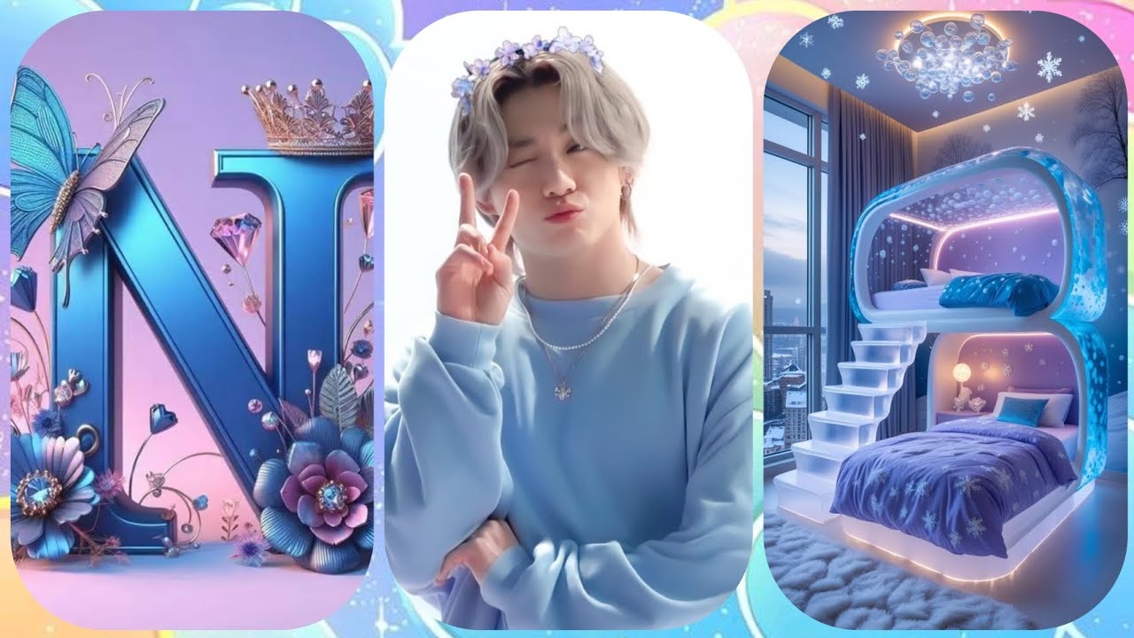 Choose your favourite bts member with your name and bedroom 🩵, let's see which letter love bts most.