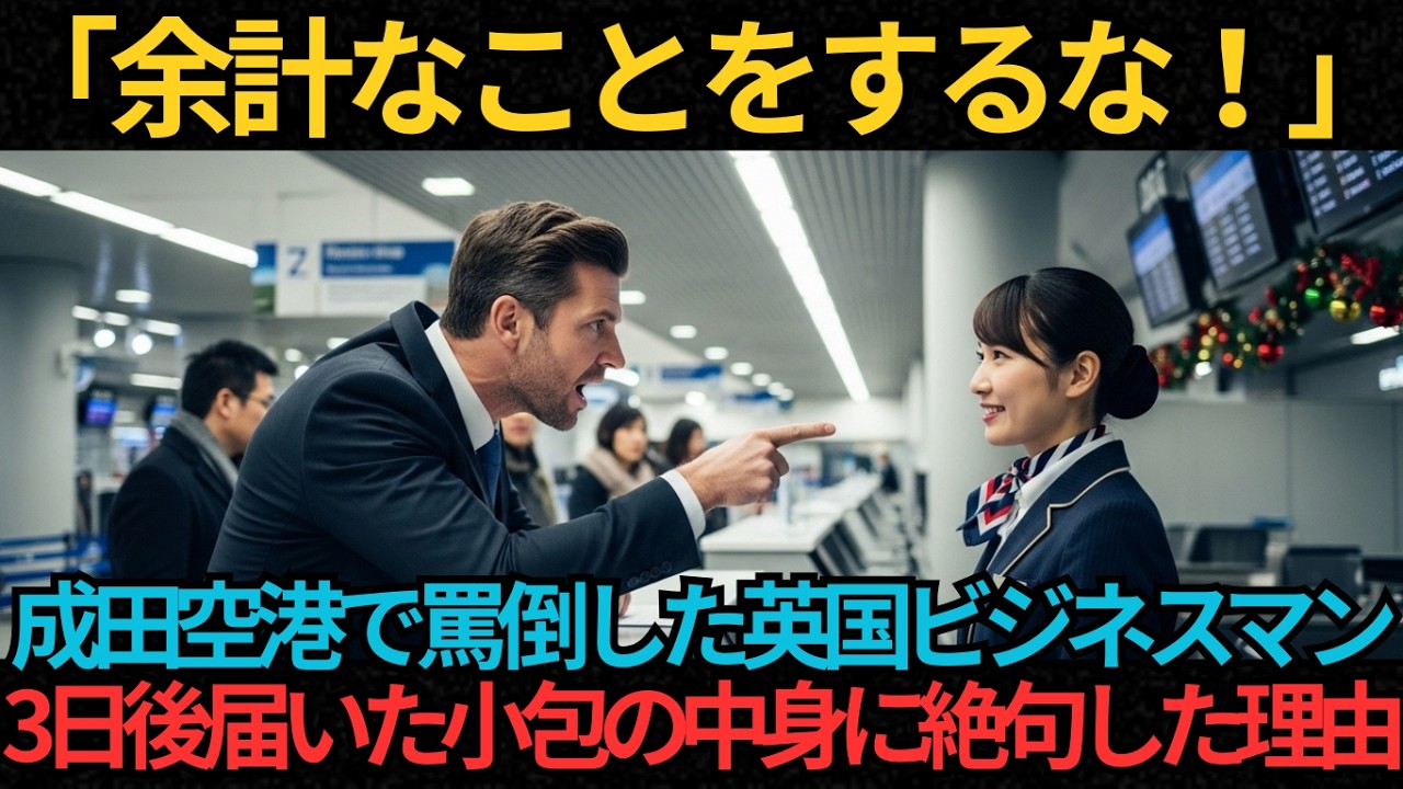 【海外の反応】「余計なことをするな！」成田空港で日本人スタッフを怒鳴り散らした英国エリート。3日後に届いた忘れ物の中身に絶句した理由とは？