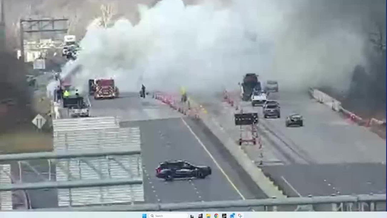 Vehicle fire shuts down portion of I-64 in Cabell County
