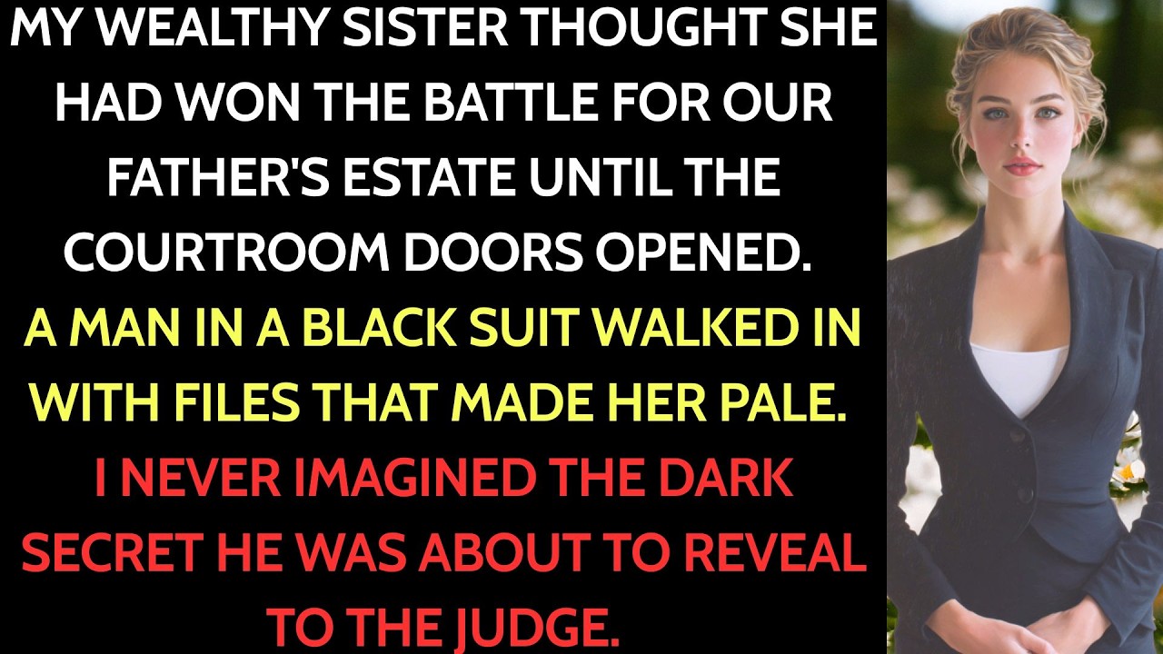My Wealthy Sister Demanded My Inheritance in Court—Then a Man in a Black Suit Walked In and…