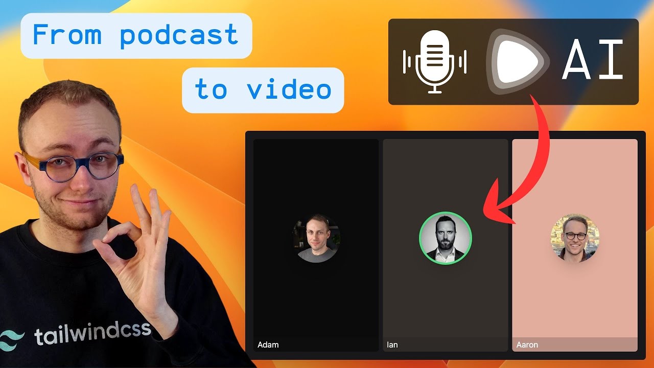 Create a video from a podcast with Remotion and AI