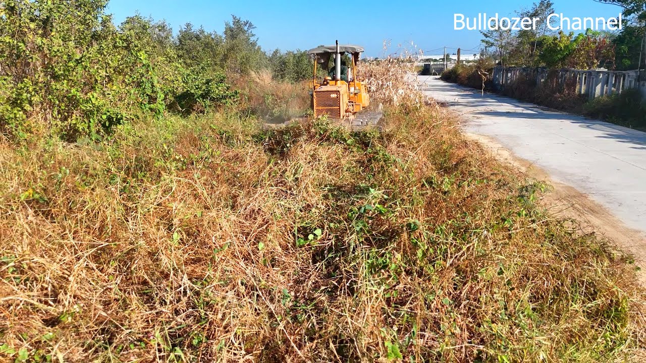 Amazing Project Clearing Grass Forest By Smart Driver KOMATSU D20P Bulldozer Pushing & Grass, Forest