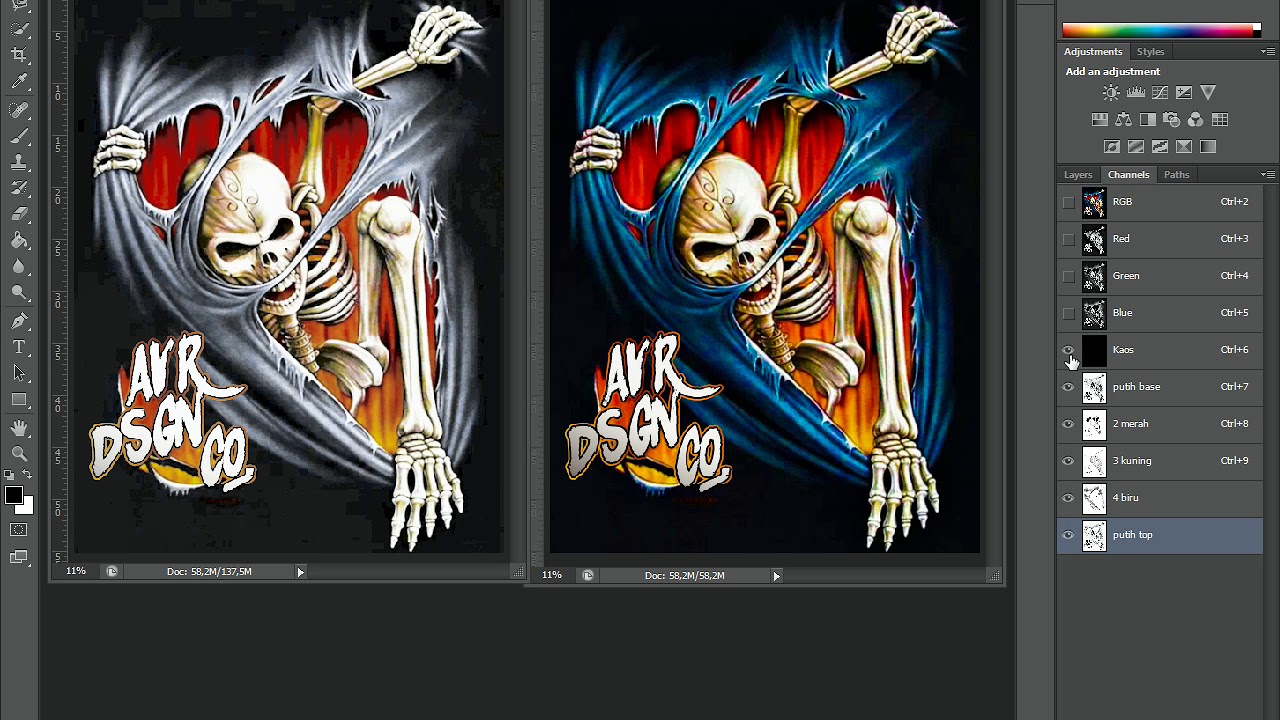 Tutorial Cara Pecah Warna Raster Spot Color Untuk Sablon ( Spot Color Separation )