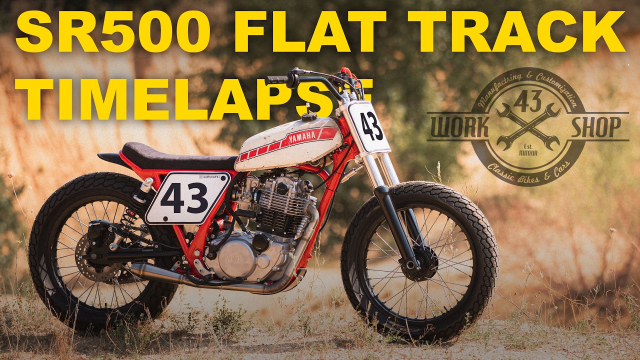 Flattrack Yamaha SR500 TimeLapse |  Start to finish.