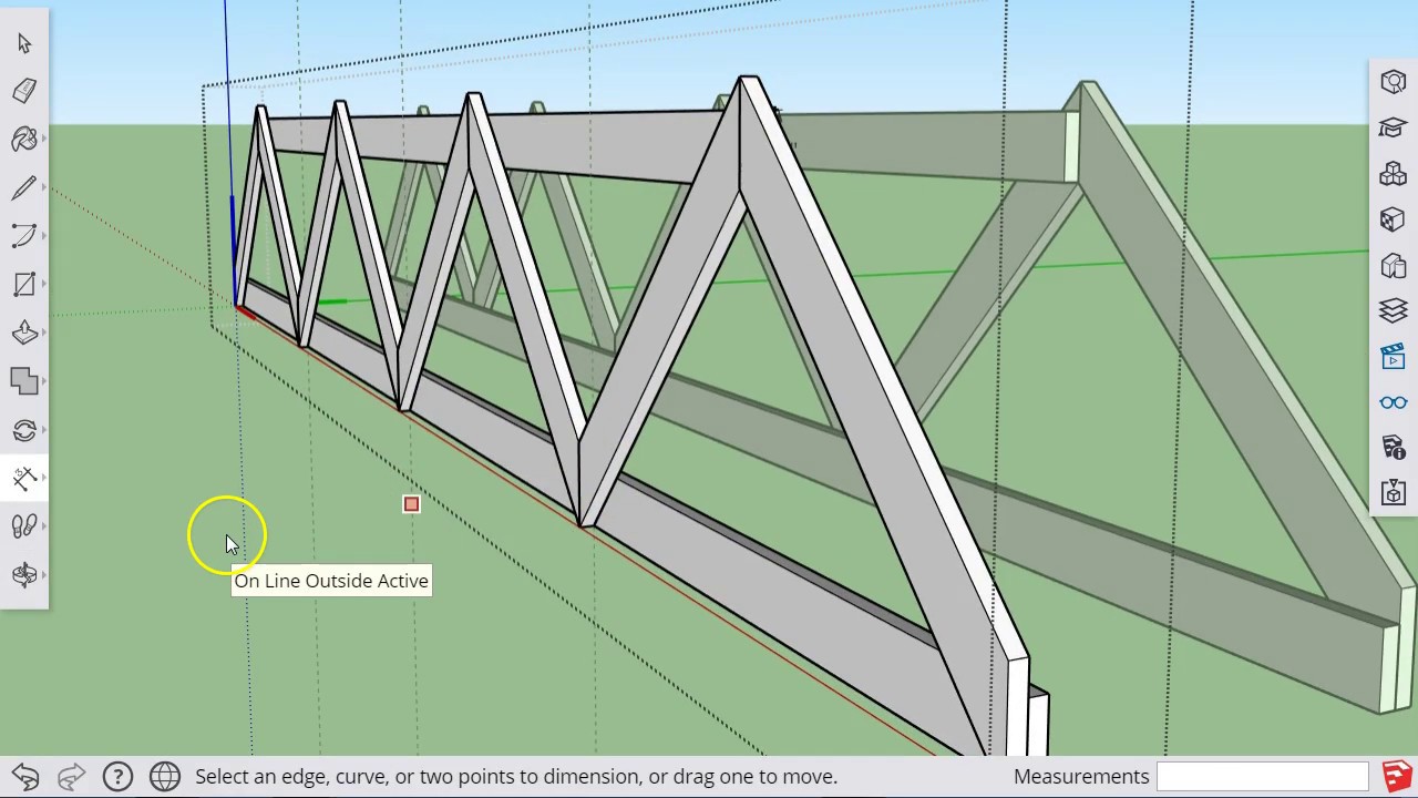 Sketchup для школ: Как построить модель фермы моста