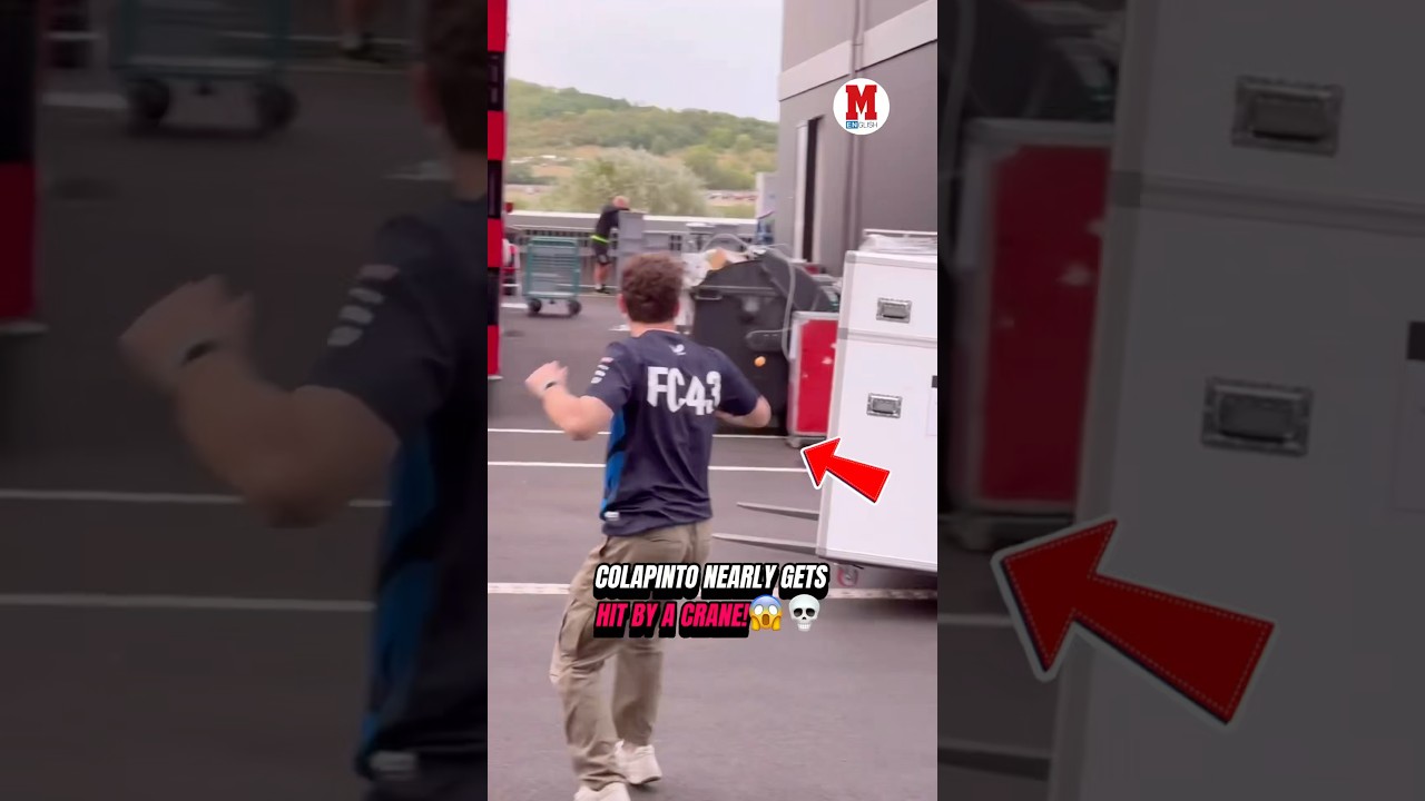 COLAPINTO NEARLY GETS HIT BY A CRANE!😱💀🚙#FrancoColapinto #AlpineF1 #F1 #Formula1 #PingPongFails