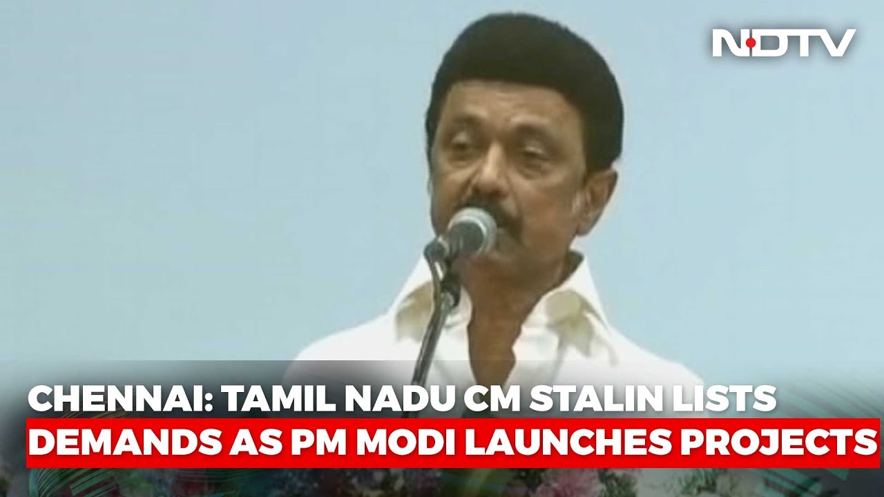MK Stalin, With PM On Stage, Says Make Tamil Official Language Like Hindi