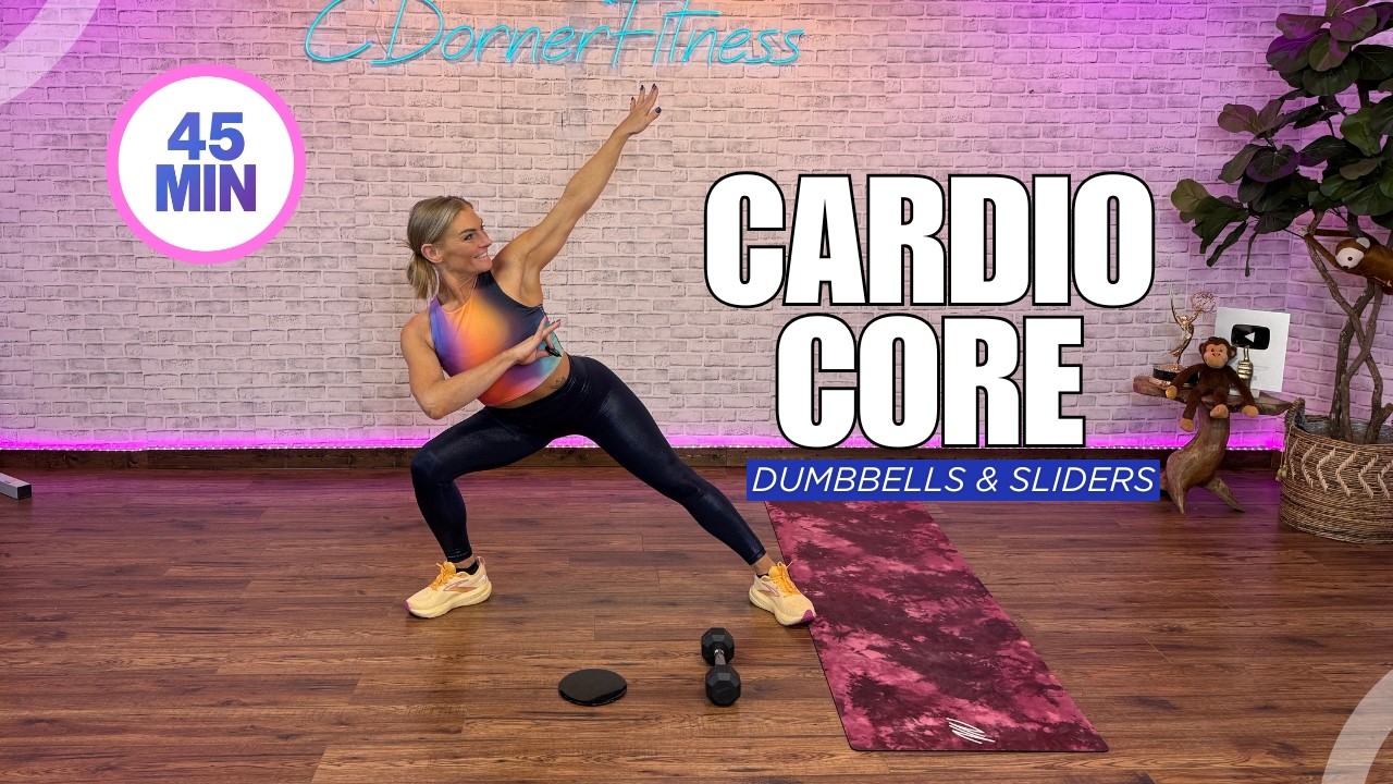 45-Minute Cardio and Core Workout - Burn Calories and Work those ABS!
