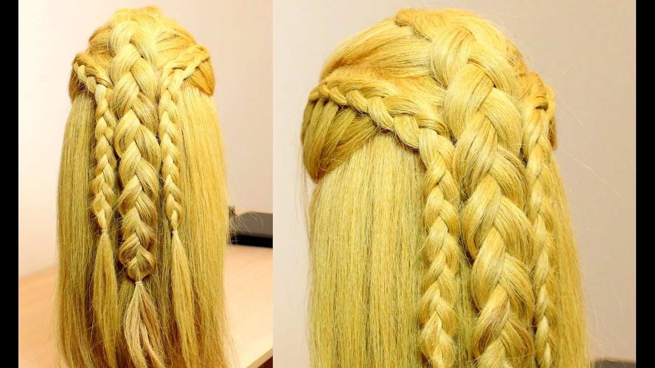 Easy braids.  Hairstyles for long  hair tutorial