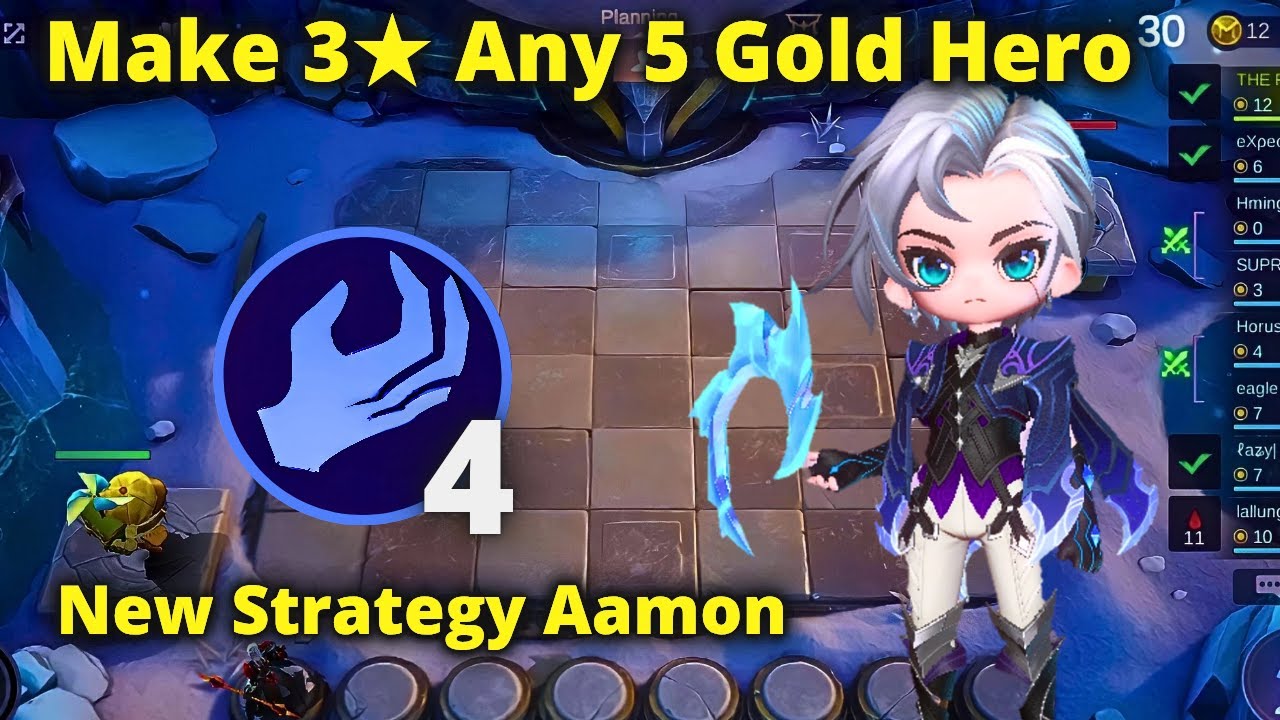 3 Star 5 Gold Every time Commander Aamon New Meta Strategy | MAGIC CHESS BEST SYNERGY COMBO TERKUAT