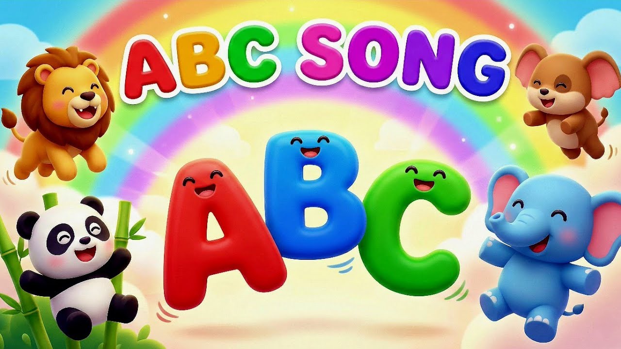 ABC Song for Kids 🎵 | A to Z Alphabet with Cute 3D Animals & Jumping Letters