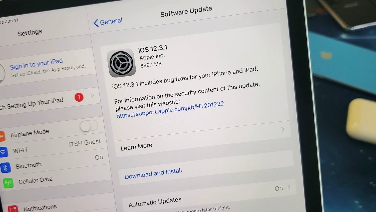 iPad Pro: как обновить программное обеспечение (обновить версию ПО)