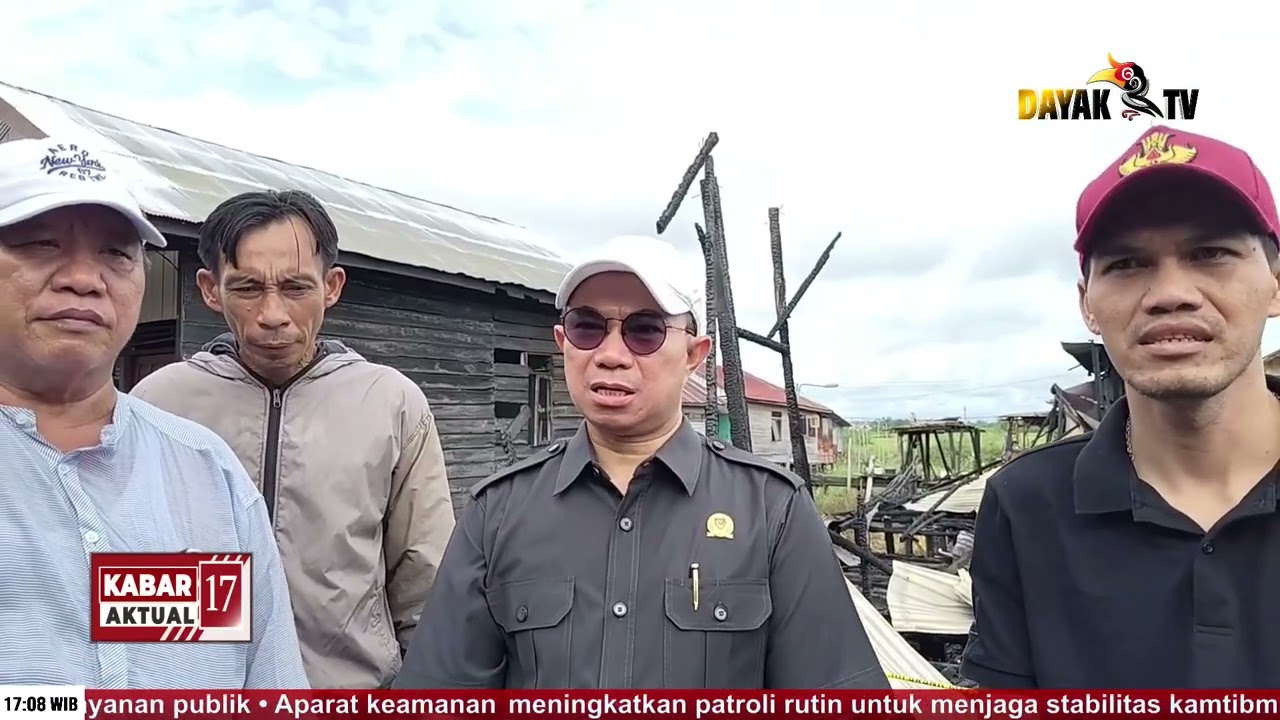 WAKET III DPRD KALTENG KUNJUNGI LOKASI KEBAKARAN DAERAH MENDAWAI - KABAR 17