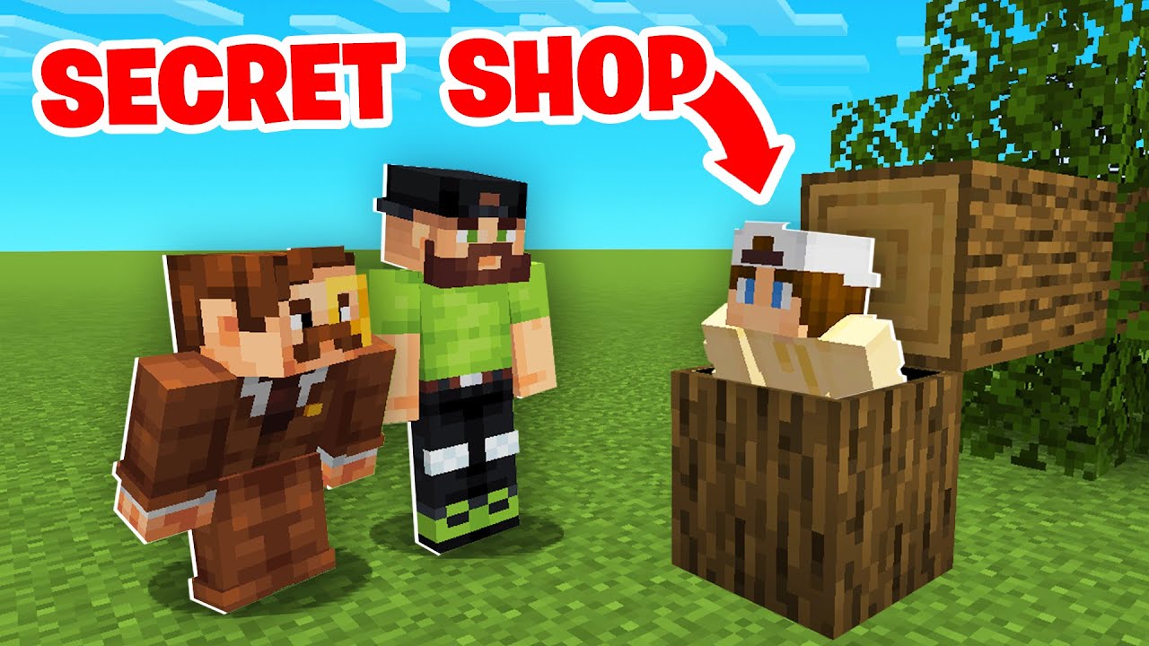 I Built a Secret Base Shop in Camp Minecraft