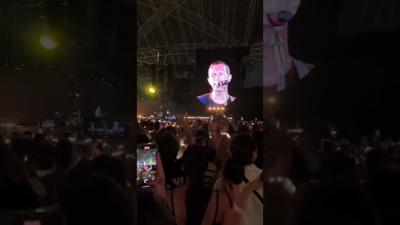 keseruan nonton konser Coldplay di Singapore 😍 #giorginoabraham #giyas #yasminnapper