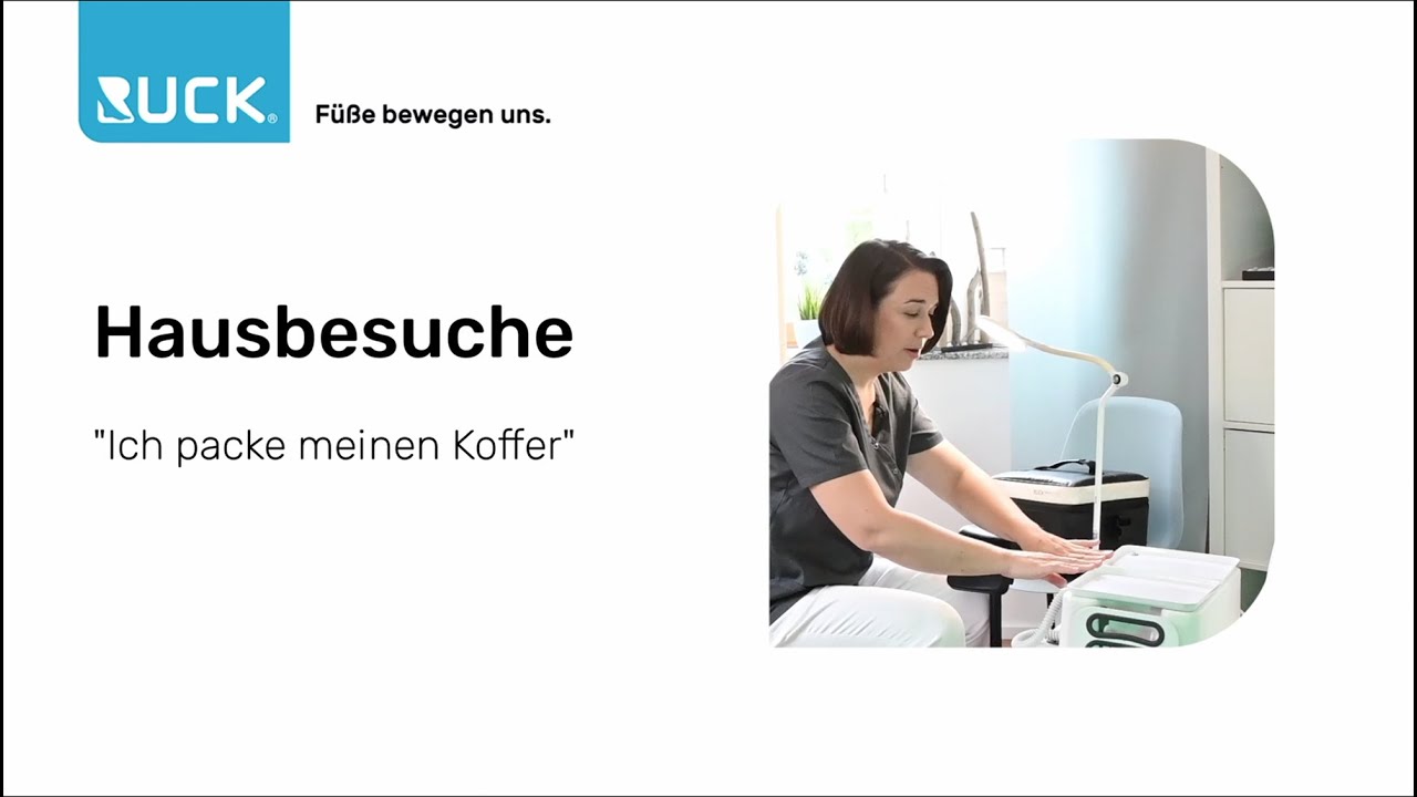 Kofferpacken für podologische Heim- und Hausbehandlungen