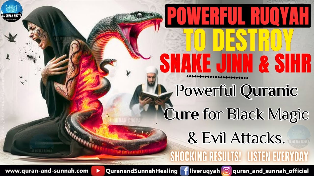 Ruqyah to Destroy Snake Jinn & Sihr | Powerful Quranic Cure for Black Magic & Evil Attacks
