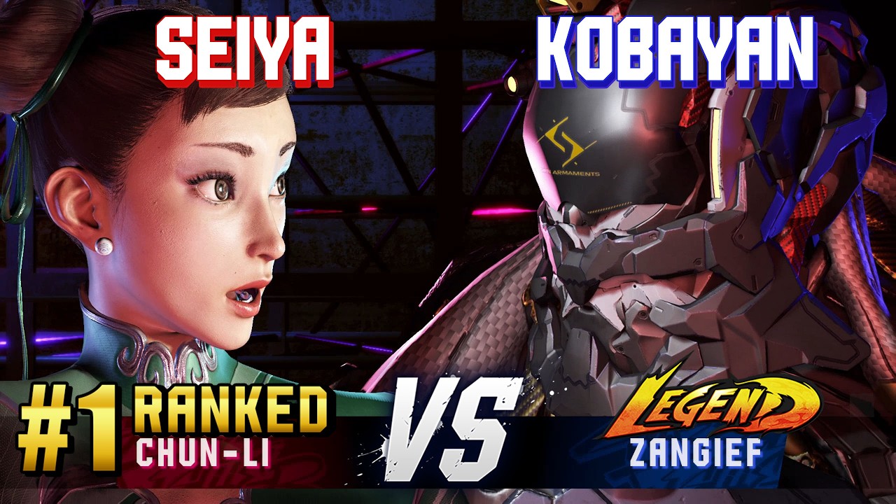 SF6 ▰ SEIYA (#1 Ranked Chun-Li) vs KOBAYAN (Zangief) ▰ High Level Gameplay