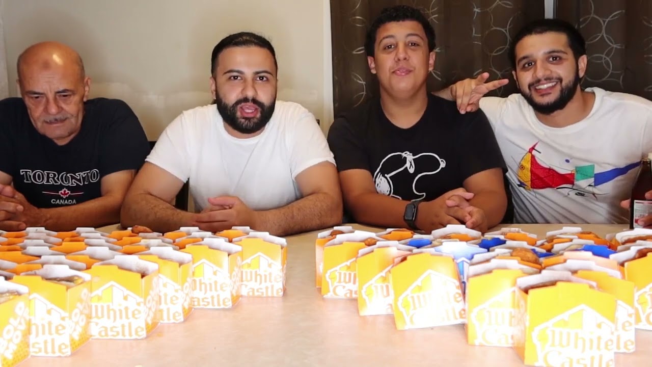 Harold and Kumar White Castle Challenge! (10,000 Calories) - Abe Kickz