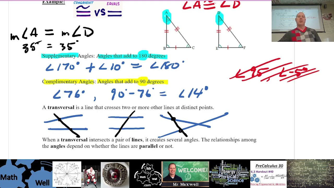 FM 20 2.1 - 2.2 Angles and Parallel Lines (MM Lesson)