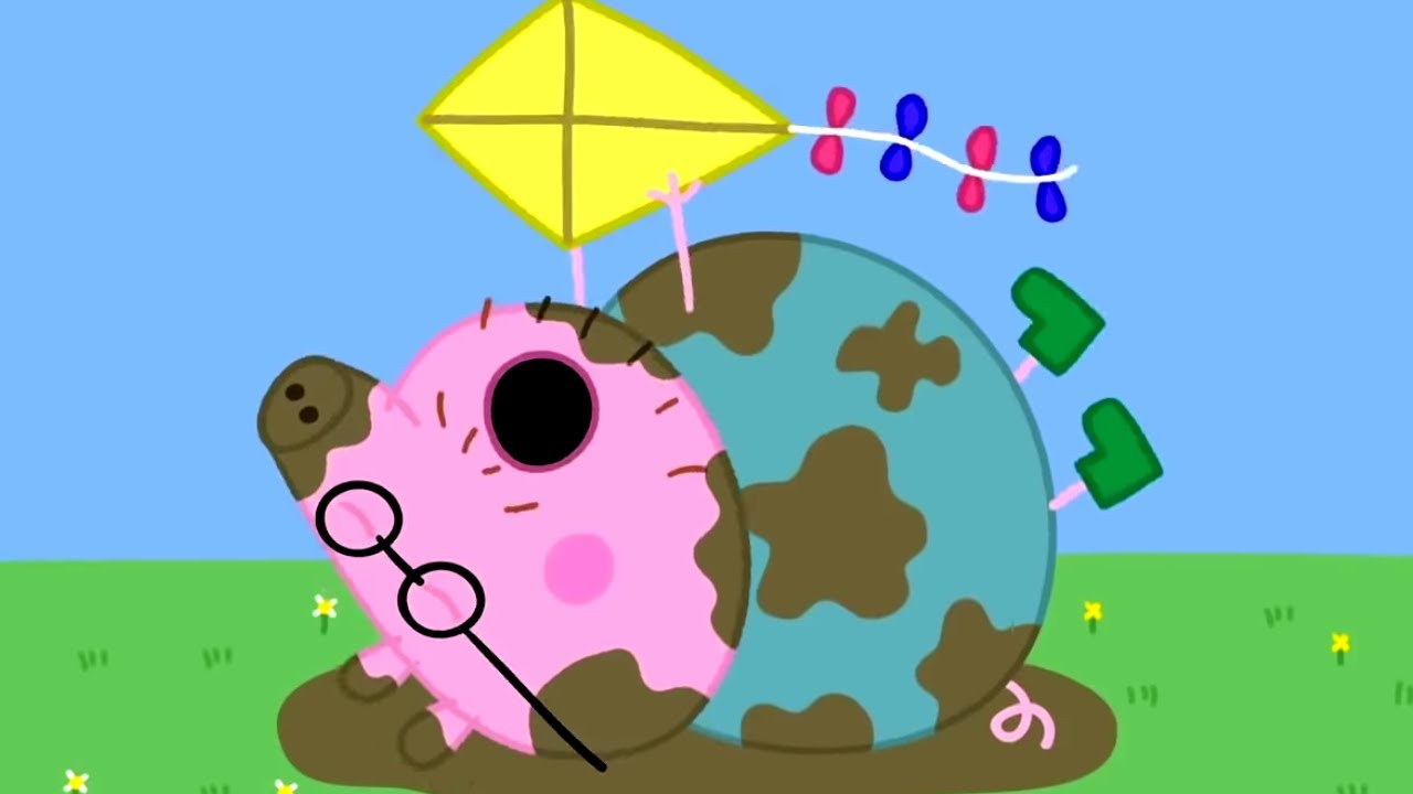 Peppa Pig And Mandy Mouse Fly a Kite