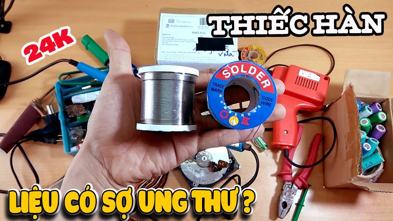 Liều mạng mua thiếc hàn giá rẻ Solder Shopee có sợ ung thư ? ( Solder 0.8 mm )| Văn Hóng