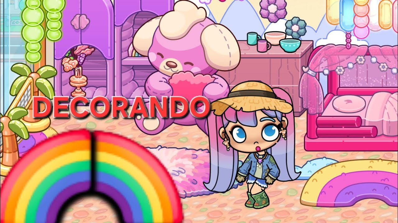 🎊DESAFIO DECORAR  UM QUARTO COLORIDO😱 RAINBOW🌈#avatarworldpazu #avatarworldhistorinhas#avatarworld