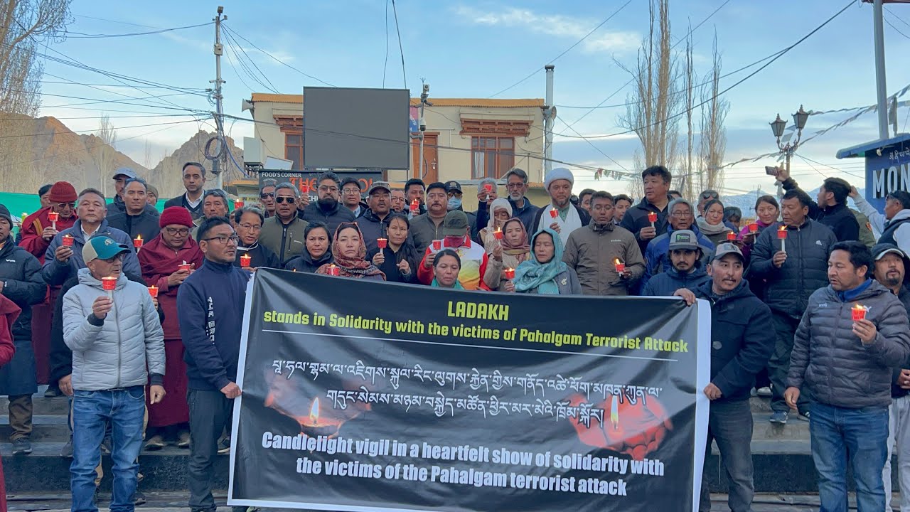 Leh holds candle march in solidarity with victims of Pahalgam terror attack
