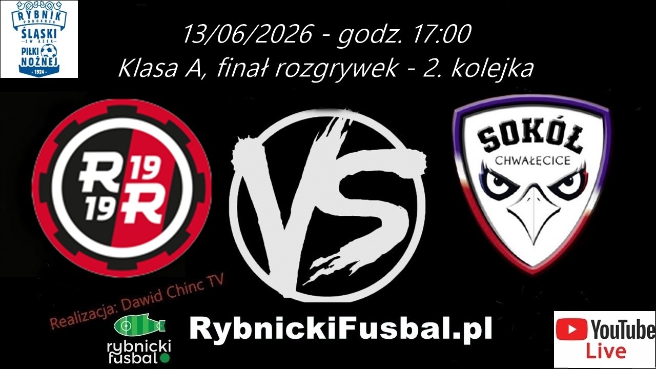 13/06/2026 - NA ŻYWO: Rymer Rybnik - Sok&oacute;ł Chwałęcice
