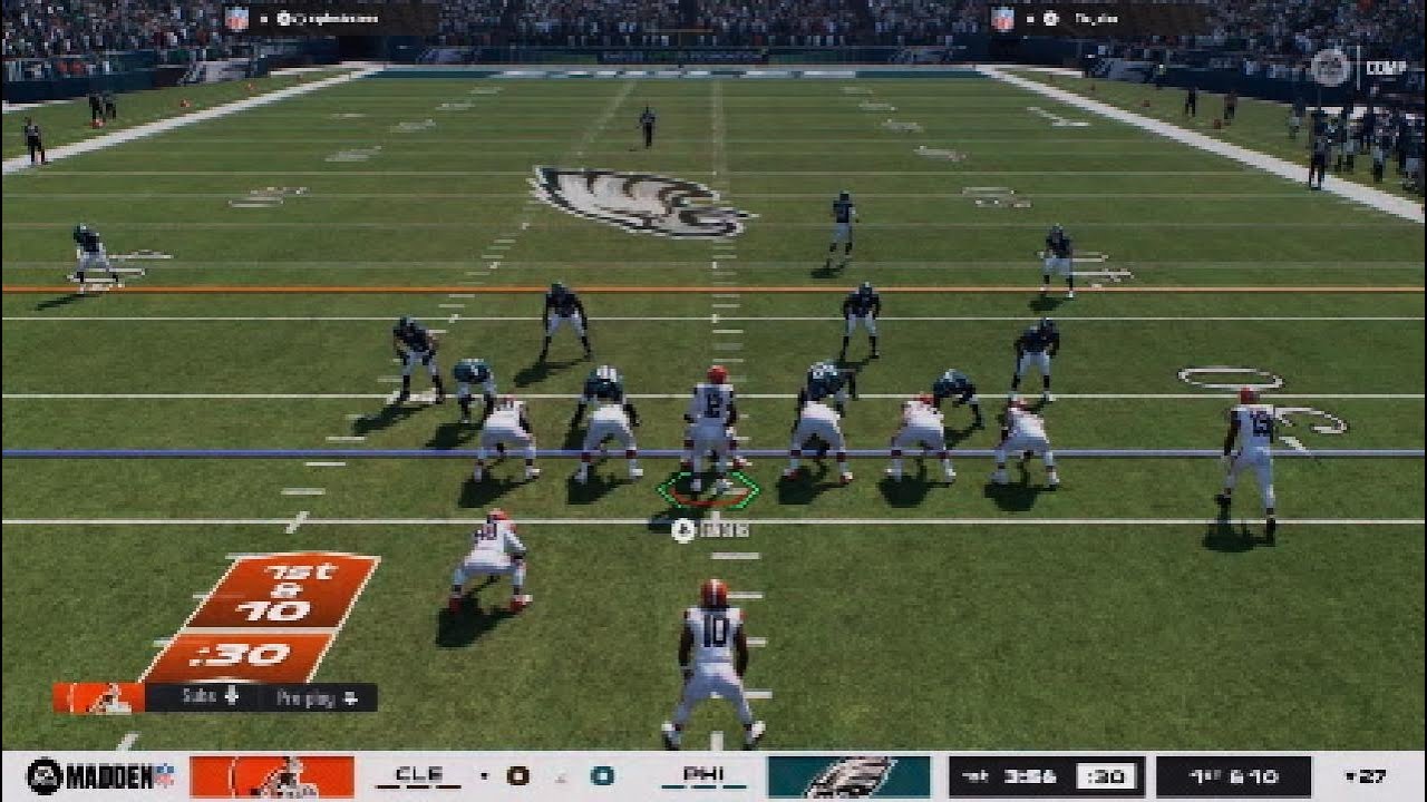 Browns vs Eagles-Madden 26 Online Ranked.