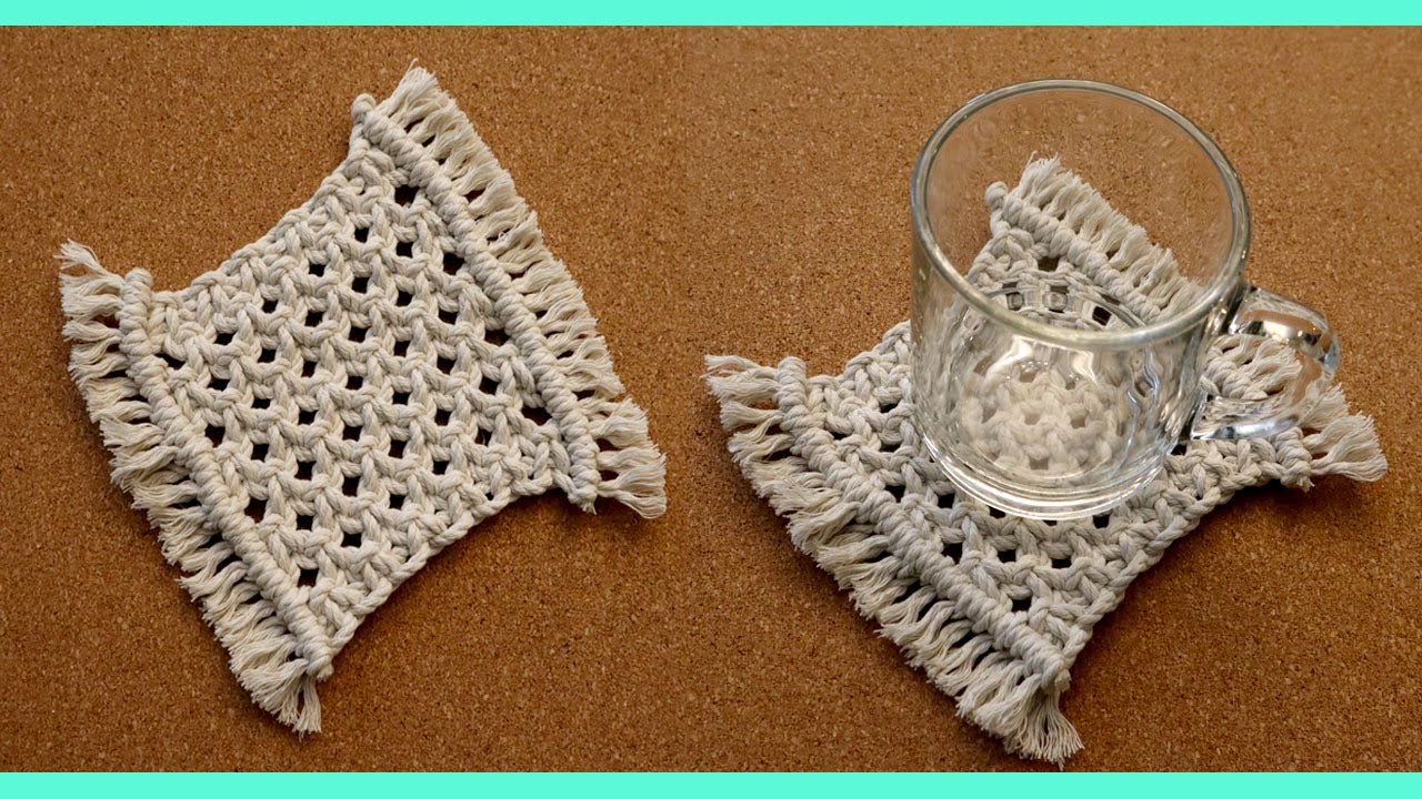 DIY Macrame Coasters / 마크라메 / マクラメ / Макраме / Macramé / Makramee / makrome / ঝালর / म्याक्राम