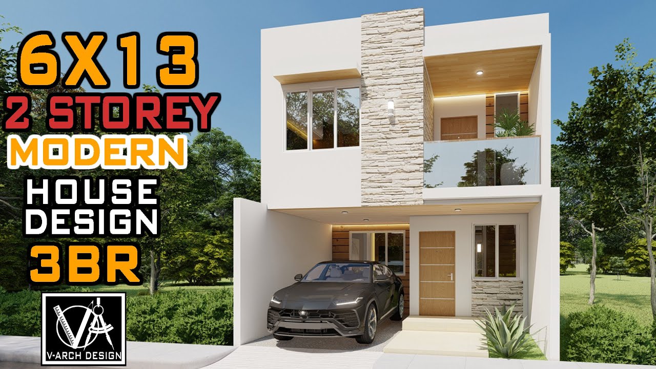 6X13 2 STOREY MODERN HOUSE DESIGN WITH CARPORT (160 SQM) 3 BEDROOM | COZY AND WELL VENTILATED
