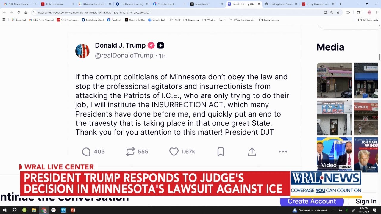 Trump threatens to use the Insurrection Act to 'put an end' to protests in Minneapolis